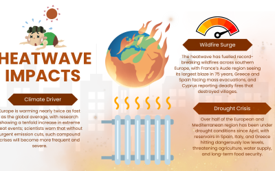 欧洲八月极端热浪引发创纪录的野火和干旱担忧
